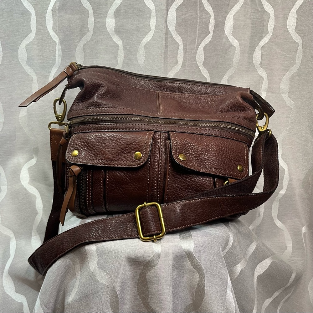 Fossil Morgan Traveler Leather Crossbody Bag